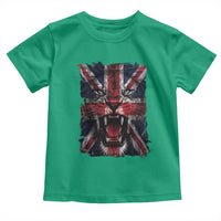 Union Jack Flag Lion Face UK British Great Britain Toddler T Shirt