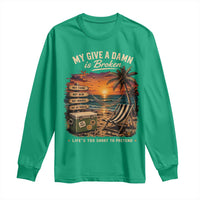 My Give A Damn is Broken Lifes Too Short to Pretend Long Sleeve Shirt Funny Old Man Quote