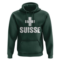 Suisse Swiss French Vintage Cross Flag Switzerland Roots Hoodie
