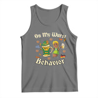 Funny Oktoberfest Tank Top On My Wurst Behavior Beer Bratwurst Lederhosen Dirndl - Wonder Print Shop