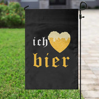 Funny Oktoberfest Garden Flag Ich Liebe Bier Heart German Beer Foam - Wonder Print Shop