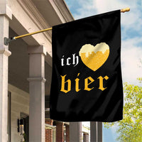 Funny Oktoberfest Garden Flag Ich Liebe Bier Heart German Beer Foam - Wonder Print Shop