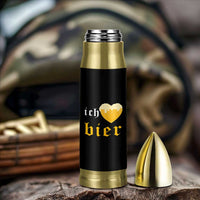 Funny Oktoberfest Bullet Tumbler Ich Liebe Bier Heart German Beer Foam - Wonder Print Shop