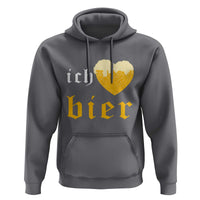 Funny Oktoberfest Hoodie Ich Liebe Bier Heart German Beer Foam - Wonder Print Shop