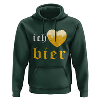 Funny Oktoberfest Hoodie Ich Liebe Bier Heart German Beer Foam - Wonder Print Shop