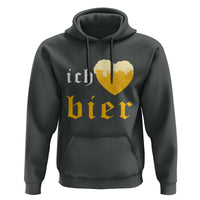 Funny Oktoberfest Hoodie Ich Liebe Bier Heart German Beer Foam - Wonder Print Shop