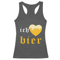 Funny Oktoberfest Racerback Tank Top Ich Liebe Bier Heart German Beer Foam - Wonder Print Shop