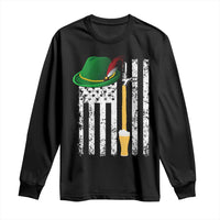 Funny German Beer Long Sleeve Shirt Oktoberfest Vintage American Flag Alpine hat - Wonder Print Shop