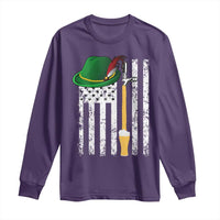 Funny German Beer Long Sleeve Shirt Oktoberfest Vintage American Flag Alpine hat - Wonder Print Shop