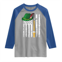 Funny German Beer Raglan Shirt Oktoberfest Vintage American Flag Alpine hat - Wonder Print Shop