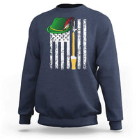 Funny German Beer Sweatshirt Oktoberfest Vintage American Flag Alpine hat - Wonder Print Shop