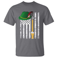 Funny German Beer T Shirt Oktoberfest Vintage American Flag Alpine hat - Wonder Print Shop