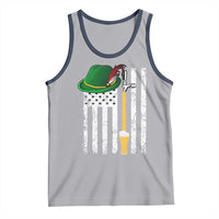 Funny German Beer Tank Top Oktoberfest Vintage American Flag Alpine hat - Wonder Print Shop