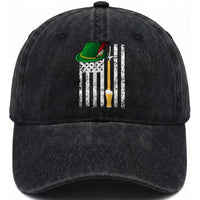 Funny German Beer Washed Cotton Baseball Cap Oktoberfest Vintage American Flag Alpine hat
