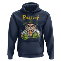 Funny Oktoberfest Cat Hoodie Purrost Kitty Drinking Beer Lederhosen Pet Lovers