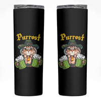 Funny Oktoberfest Cat Skinny Tumbler Purrost Kitty Drinking Beer Lederhosen Pet Lovers - Wonder Print Shop