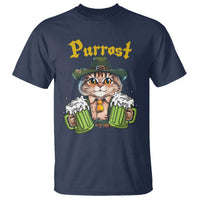 Funny Oktoberfest Cat T Shirt Purrost Kitty Drinking Beer Lederhosen Pet Lovers - Wonder Print Shop