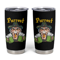 Funny Oktoberfest Cat Tumbler Cup Purrost Kitty Drinking Beer Lederhosen Pet Lovers - Wonder Print Shop