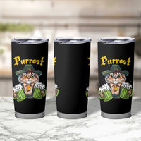 Funny Oktoberfest Cat Tumbler Cup Purrost Kitty Drinking Beer Lederhosen Pet Lovers - Wonder Print Shop