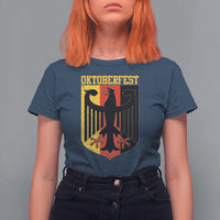 Oktoberfest T Shirt For Women Bundesadler Coat of Arms German Flag - Wonder Print Shop