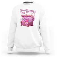 Breast Cancer Awareness Sweatshirt Treasure The Chest Crystal Diamond Pink Ribbon - Wonder Print Shop