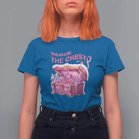 Breast Cancer Awareness T Shirt For Women Treasure The Chest Crystal Diamond Pink Ribbon - Wonder Print Shop