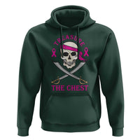 Breast Cancer Awareness Hoodie Treasure The Chest Pirate Skull Sword Pink Ribbon - Wonder Print Shop