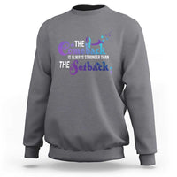 Suicide Prevention Awareness Sweatshirt The Comeback Is Always Stronger Than The Setback Semicolon - Wonder Print Shop