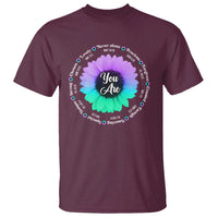 Suicide Prevention Awareness T Shirt You Are Never Alone Enough Amazing Special Strong Lovely Sunflower - Wonder Print Shop