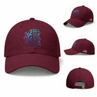 Suicide Prevention Awareness Baseball Cap You Are Worthy You Are Loved You Are Needed You Are Enough Hand Butterfly