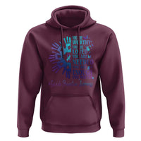 Suicide Prevention Awareness Hoodie You Are Worthy You Are Loved You Are Needed You Are Enough Hand Butterfly - Wonder Print Shop