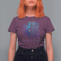 Suicide Prevention Awareness T Shirt For Women You Are Worthy You Are Loved You Are Needed You Are Enough Hand Butterfly - Wonder Print Shop