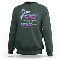 Suicide Prevention Awareness Sweatshirt The Comeback Is Always Stronger Than The Setback Heartbeat - Wonder Print Shop