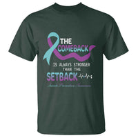 Suicide Prevention Awareness T Shirt The Comeback Is Always Stronger Than The Setback Heartbeat - Wonder Print Shop