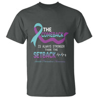 Suicide Prevention Awareness T Shirt The Comeback Is Always Stronger Than The Setback Heartbeat - Wonder Print Shop