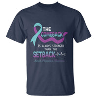 Suicide Prevention Awareness T Shirt The Comeback Is Always Stronger Than The Setback Heartbeat - Wonder Print Shop