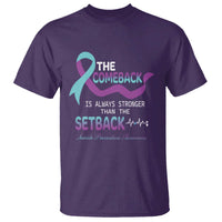 Suicide Prevention Awareness T Shirt The Comeback Is Always Stronger Than The Setback Heartbeat - Wonder Print Shop