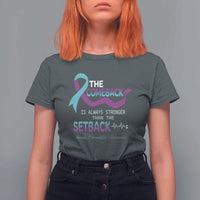 Suicide Prevention Awareness T Shirt For Women The Comeback Is Always Stronger Than The Setback Heartbeat - Wonder Print Shop