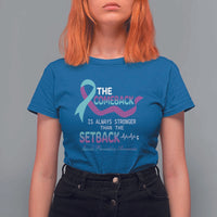 Suicide Prevention Awareness T Shirt For Women The Comeback Is Always Stronger Than The Setback Heartbeat - Wonder Print Shop