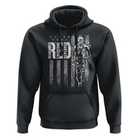 RED Friday Hoodie Remember Everyone Deployed American Flag Military Patriotic Veteran - Wonder Print Shop