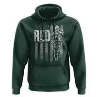 RED Friday Hoodie Remember Everyone Deployed American Flag Military Patriotic Veteran - Wonder Print Shop