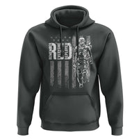 RED Friday Hoodie Remember Everyone Deployed American Flag Military Patriotic Veteran - Wonder Print Shop