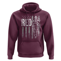 RED Friday Hoodie Remember Everyone Deployed American Flag Military Patriotic Veteran - Wonder Print Shop