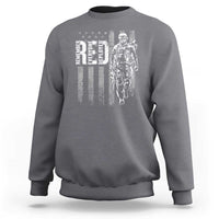 RED Friday Sweatshirt Remember Everyone Deployed American Flag Military Patriotic Veteran - Wonder Print Shop