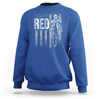 RED Friday Sweatshirt Remember Everyone Deployed American Flag Military Patriotic Veteran - Wonder Print Shop