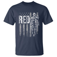 RED Friday T Shirt Remember Everyone Deployed American Flag Military Patriotic Veteran - Wonder Print Shop