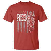 RED Friday T Shirt Remember Everyone Deployed American Flag Military Patriotic Veteran - Wonder Print Shop
