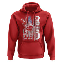 RED Friday Hoodie Remember Everyone Deployed Until They All Come Home Military Eagle USA Flag - Wonder Print Shop