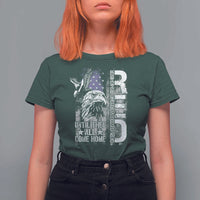 RED Friday T Shirt For Women Remember Everyone Deployed Until They All Come Home Military Eagle USA Flag - Wonder Print Shop