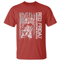 RED Friday T Shirt Remember Everyone Deployed Military American Flag - Wonder Print Shop